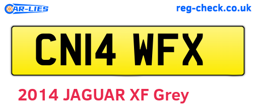 CN14WFX are the vehicle registration plates.