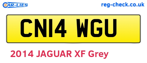 CN14WGU are the vehicle registration plates.