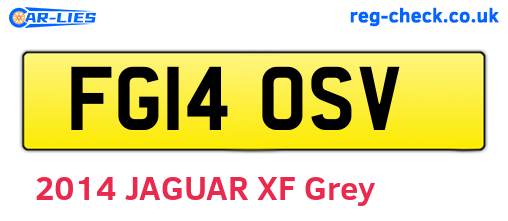 FG14OSV are the vehicle registration plates.