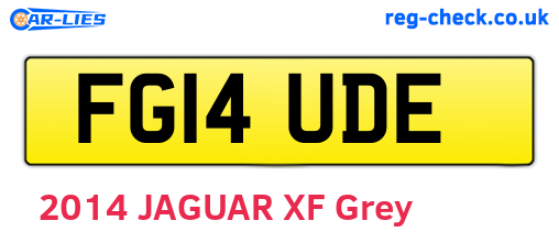 FG14UDE are the vehicle registration plates.