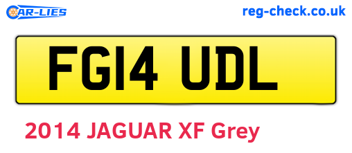FG14UDL are the vehicle registration plates.