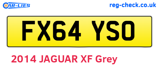 FX64YSO are the vehicle registration plates.