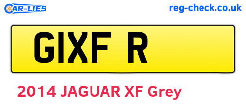 G1XFR are the vehicle registration plates.