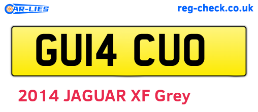 GU14CUO are the vehicle registration plates.