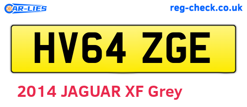 HV64ZGE are the vehicle registration plates.