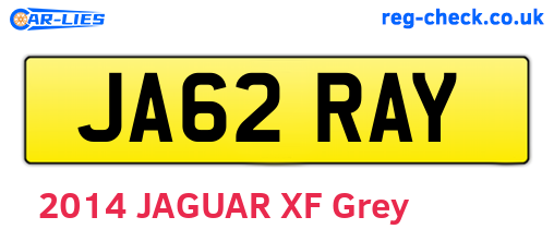 JA62RAY are the vehicle registration plates.