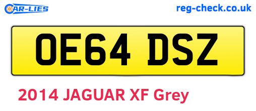 OE64DSZ are the vehicle registration plates.