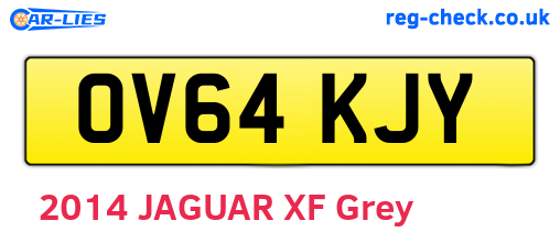 OV64KJY are the vehicle registration plates.