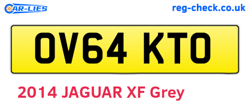 OV64KTO are the vehicle registration plates.