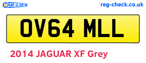 OV64MLL are the vehicle registration plates.