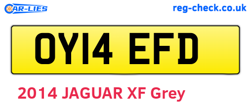 OY14EFD are the vehicle registration plates.