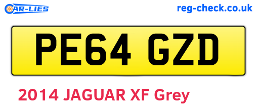 PE64GZD are the vehicle registration plates.