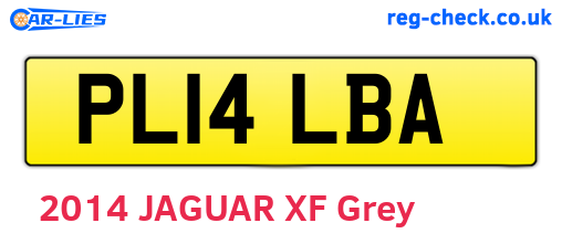 PL14LBA are the vehicle registration plates.