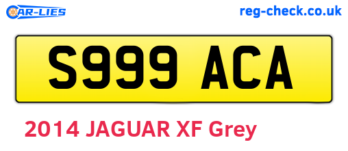 S999ACA are the vehicle registration plates.