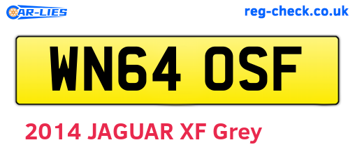 WN64OSF are the vehicle registration plates.