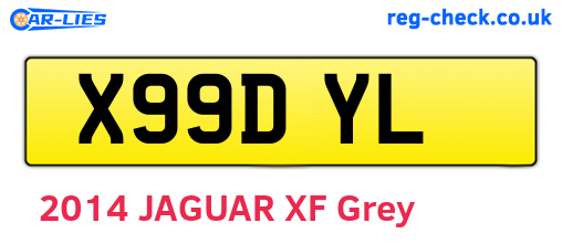 X99DYL are the vehicle registration plates.