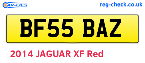 BF55BAZ are the vehicle registration plates.