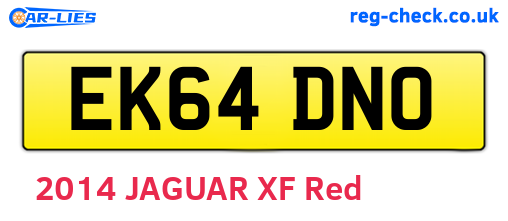 EK64DNO are the vehicle registration plates.