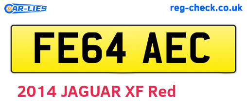 FE64AEC are the vehicle registration plates.