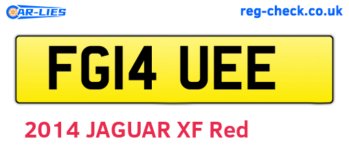 FG14UEE are the vehicle registration plates.