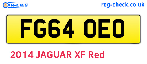FG64OEO are the vehicle registration plates.