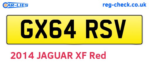 GX64RSV are the vehicle registration plates.