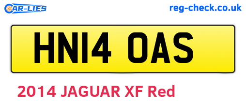 HN14OAS are the vehicle registration plates.