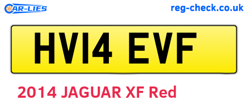 HV14EVF are the vehicle registration plates.