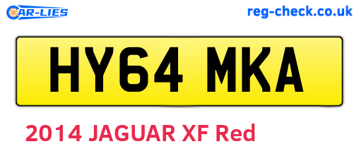 HY64MKA are the vehicle registration plates.
