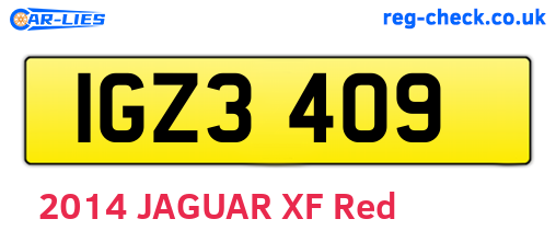 IGZ3409 are the vehicle registration plates.