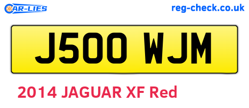 J500WJM are the vehicle registration plates.