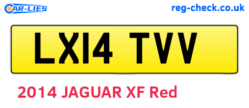 LX14TVV are the vehicle registration plates.
