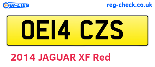 OE14CZS are the vehicle registration plates.