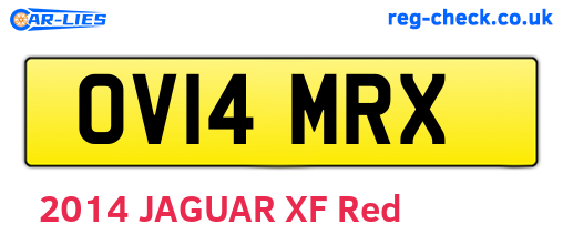 OV14MRX are the vehicle registration plates.