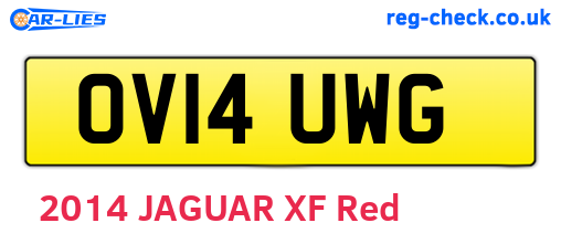 OV14UWG are the vehicle registration plates.
