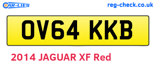 OV64KKB are the vehicle registration plates.