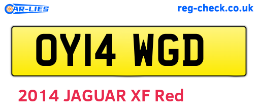 OY14WGD are the vehicle registration plates.