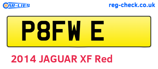 P8FWE are the vehicle registration plates.