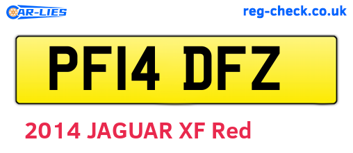 PF14DFZ are the vehicle registration plates.