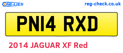 PN14RXD are the vehicle registration plates.