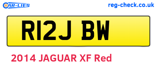 R12JBW are the vehicle registration plates.