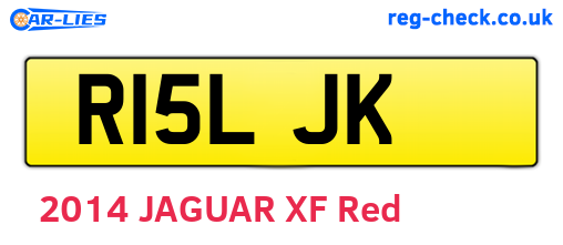 R15LJK are the vehicle registration plates.