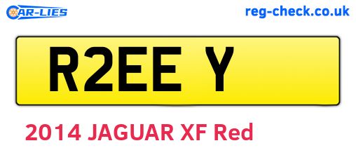 R2EEY are the vehicle registration plates.