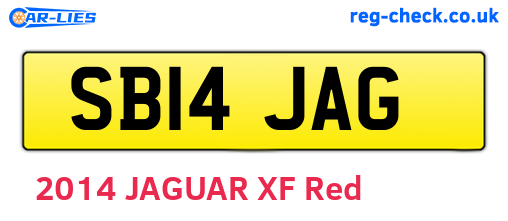SB14JAG are the vehicle registration plates.