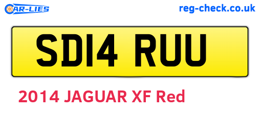 SD14RUU are the vehicle registration plates.