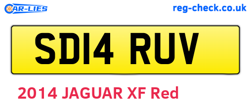 SD14RUV are the vehicle registration plates.