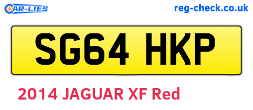 SG64HKP are the vehicle registration plates.
