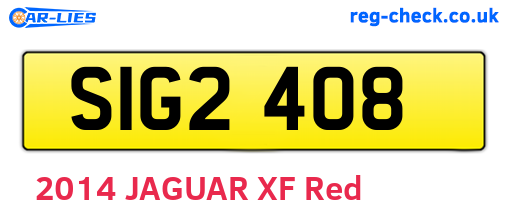 SIG2408 are the vehicle registration plates.