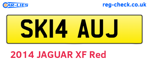 SK14AUJ are the vehicle registration plates.