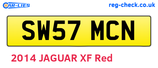 SW57MCN are the vehicle registration plates.